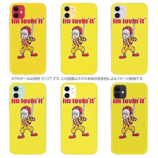 【TPU】【彫姫】I'm lovin'it（イエロー）　和彫りデザイン