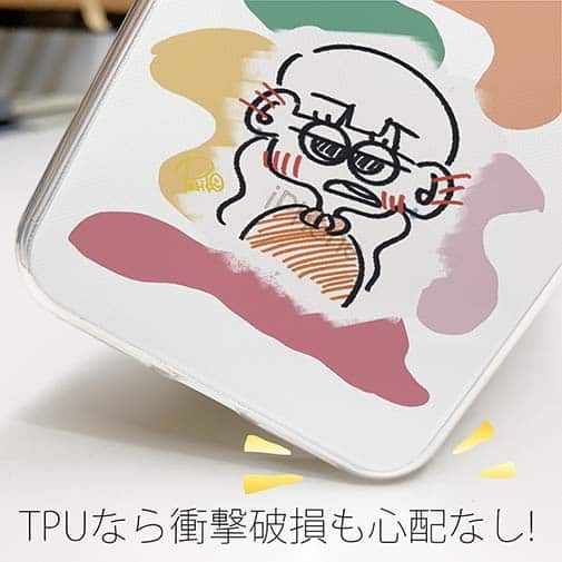 【Pariko】【TPUケース】ステッカー風カラフル女の子ver