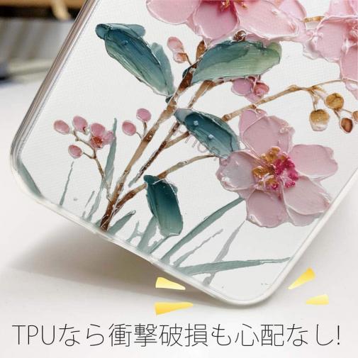 【TPU】日本の花画風 ピンク