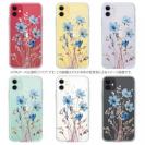 【TPU】日本の花画風 ブルー