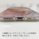 【TPU】くすみカラーマーブル調 ピンク＆ゴールド