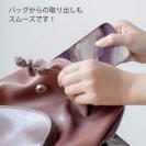 【TPU】くすみカラーマーブル調 パープル＆ゴールド