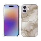 【TPU】くすみカラーマーブル調 ベージュ＆ゴールド