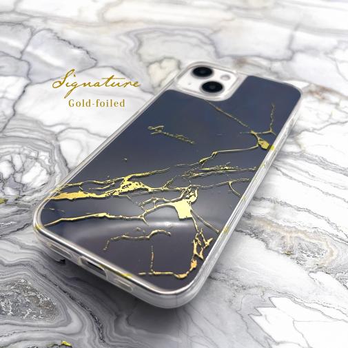 【TPU】箔押しケース Signature ゴールド