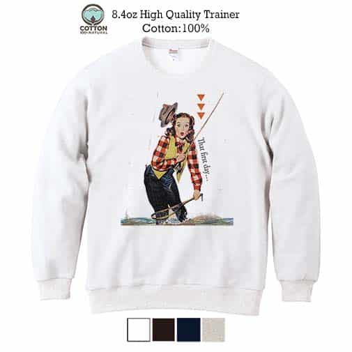 【トレーナー】フライフィッシング初心者 8.4oz Cotton:100%