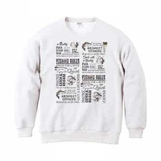 【トレーナー】FISHING RULES 8.4oz Cotton:100%