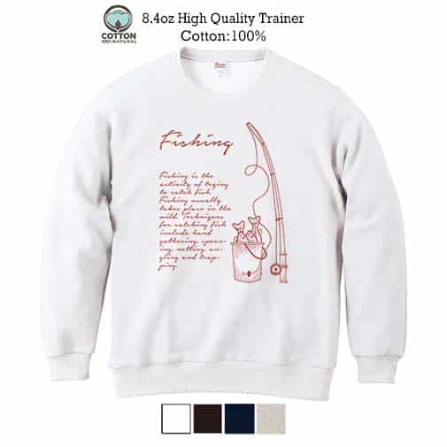 【トレーナー】本日も大漁でした 8.4oz Cotton:100%