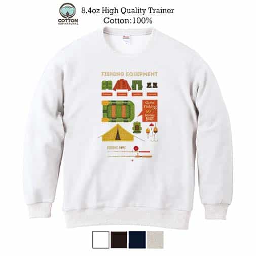 【トレーナー】釣りの準備 8.4oz Cotton:100%