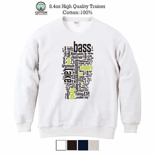 【トレーナー】bass Text-Design 8.4oz Cotton:100%