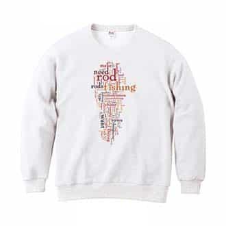 【トレーナー】ルアーフィッシング　テキストデザイン 8.4oz Cotton:100%