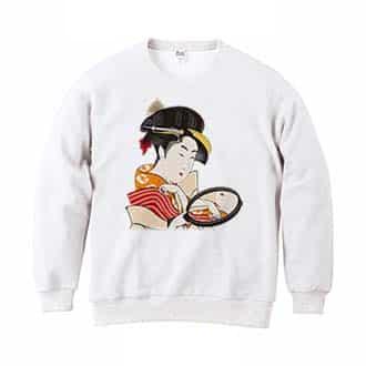【トレーナー】浮世絵　美人絵　その1 8.4oz Cotton:100%