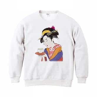【トレーナー】浮世絵　美人絵　その2 8.4oz Cotton:100%