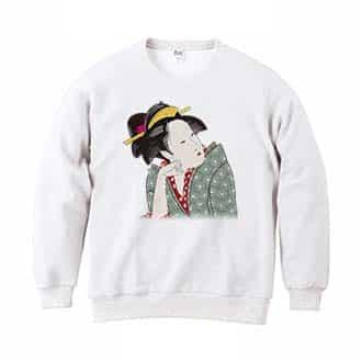 【トレーナー】浮世絵　美人絵　その3 8.4oz Cotton:100%