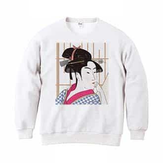 【トレーナー】浮世絵　江戸美人1 8.4oz Cotton:100%
