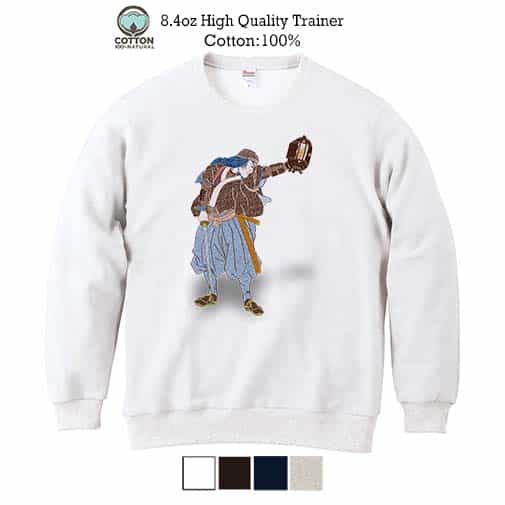 【トレーナー】浮世絵 武者絵 8.4oz Cotton:100%