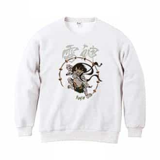 【トレーナー】浮世絵　雷神 8.4oz Cotton:100%