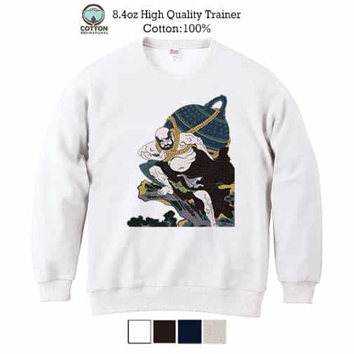 【トレーナー】歌川国芳 其面影程能写絵 弁けい たいこもちのイラスト 8.4oz Cotton:100%