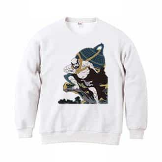 【トレーナー】歌川国芳 其面影程能写絵 弁けい たいこもちのイラスト 8.4oz Cotton:100%