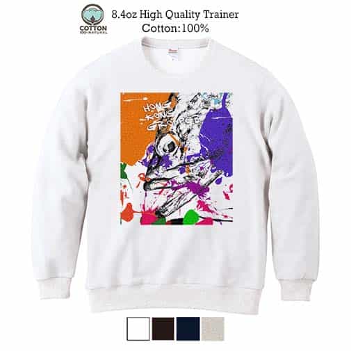 【トレーナー】キジハタ ペンキペイント 8.4oz Cotton:100%