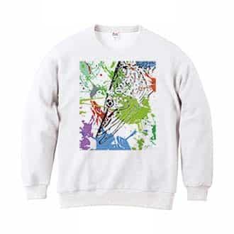 【トレーナー】パイク　ペンキペイント 8.4oz Cotton:100%