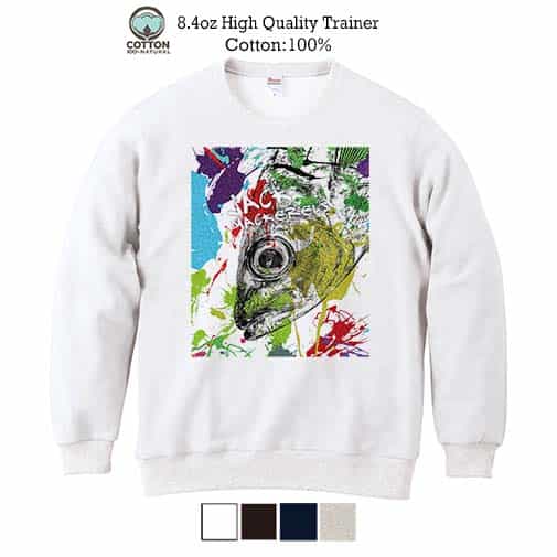 【トレーナー】マアジ ペンキペイント 8.4oz Cotton:100%