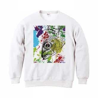 【トレーナー】マアジ　ペンキペイント 8.4oz Cotton:100%