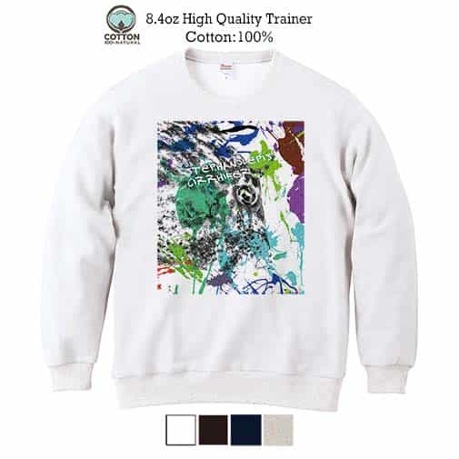 【トレーナー】カワハギ ペンキペイント 8.4oz Cotton:100%