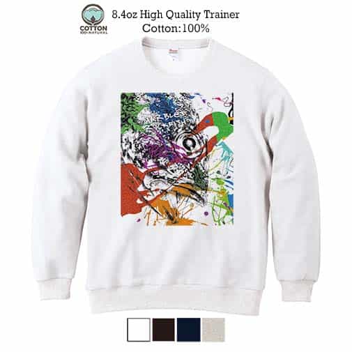 【トレーナー】カサゴ ペンキペイント 8.4oz Cotton:100%