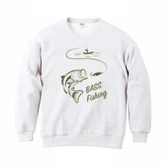 【トレーナー】バス釣り 8.4oz Cotton:100%