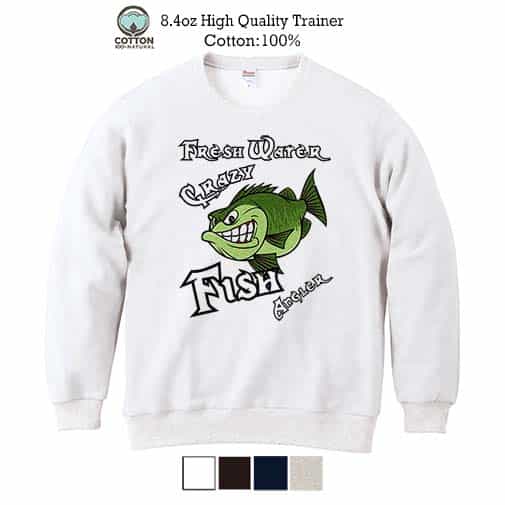 【トレーナー】クレイジーバス 落書き風 8.4oz Cotton:100%