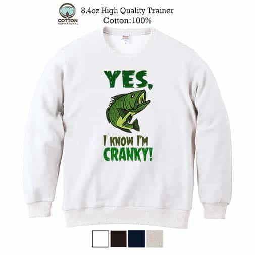 【トレーナー】クランキー・バス　落書き風 8.4oz Cotton:100%