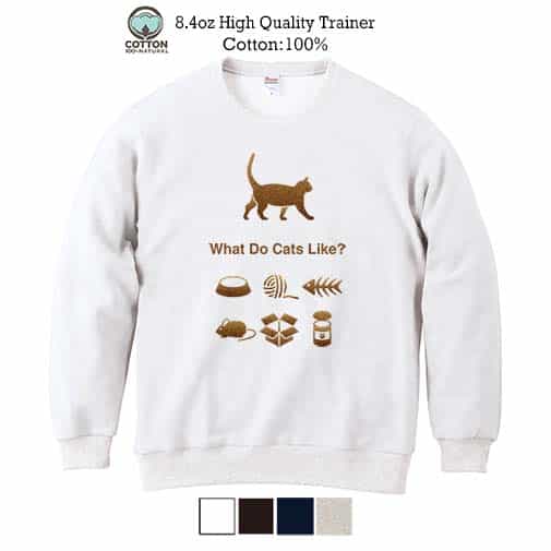 【トレーナー】猫はどれがお好き? 8.4oz Cotton:100%