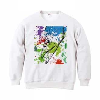 【トレーナー】タチウオ　ペンキペイント 8.4oz Cotton:100%