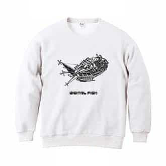 【トレーナー】デジタル　フィッシュ 8.4oz Cotton:100%