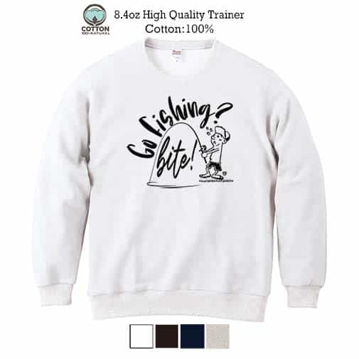 【トレーナー】【釣りざんまい】ゴーゴーフィッシング! 8.4oz Cotton:100%