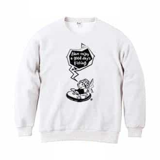 【トレーナー】【釣りざんまい】ゴムボートアングラー 8.4oz Cotton:100%