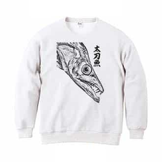 【トレーナー】タチウオ　墨絵風 8.4oz Cotton:100%