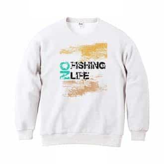 【トレーナー】No Fishing No Life カジュアル 8.4oz Cotton:100%