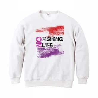 【トレーナー】No Fishing No Life パンク 8.4oz Cotton:100%