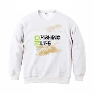 【トレーナー】No Fishing No Life ナチュラル 8.4oz Cotton:100%