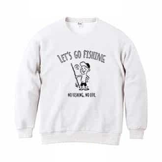 【トレーナー】【釣りざんまい】レッツゴーフィッシング アングラー 8.4oz Cotton:100%