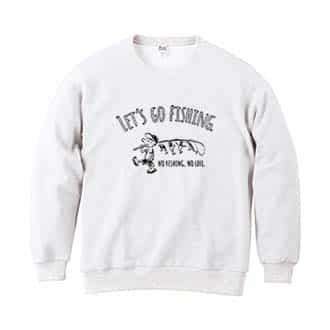 【トレーナー】【釣りざんまい】レッツゴーフィッシング ルアーと少年 8.4oz Cotton:100%