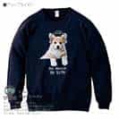 【トレーナー】コーギーだってNo Music No Life 8.4oz Cotton:100%