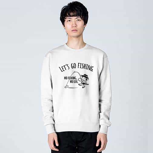 【トレーナー】【釣りざんまい】レッツゴーフィッシング ウトウトアングラー 8.4oz Cotton:100%