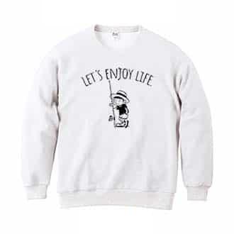 【トレーナー】【釣りざんまい】釣りに行きたい少年_02 8.4oz Cotton:100%