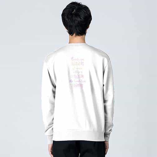 【トレーナー】英字格言 ココ・シャネルの名言 8.4oz Cotton:100%