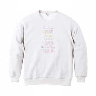 【トレーナー】英字格言 ココ・シャネルの名言 8.4oz Cotton:100%