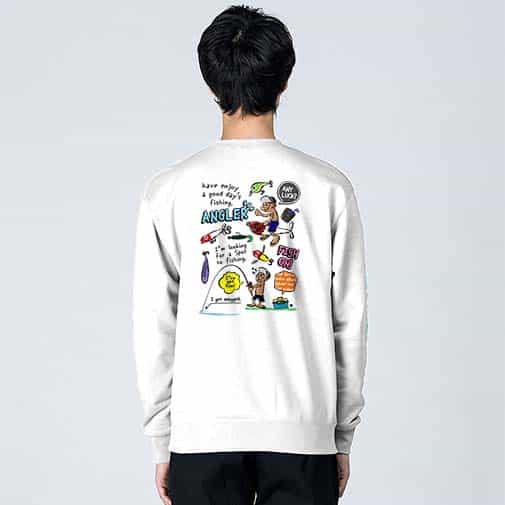 【トレーナー】【釣りざんまい】釣りに行きませんか?_カラフル 8.4oz Cotton:100%