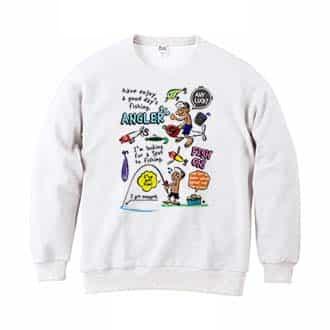 【トレーナー】【釣りざんまい】釣りに行きませんか?_カラフル 8.4oz Cotton:100%