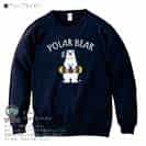 【トレーナー】シロクマさんと浮き輪(wakat) 8.4oz Cotton:100%